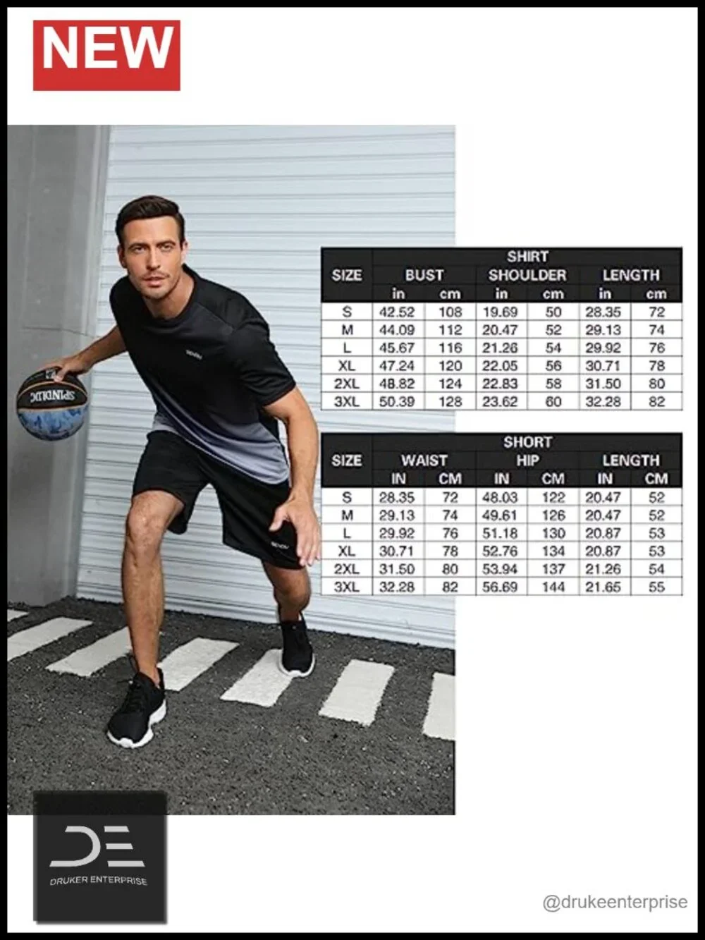 Men's 3-Piece Workout Set Quick-Dry Athletic Shorts & Shirts